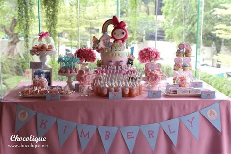 My Melody Themed Birthday Party | Kara's Party Ideas | Birthday party themes, Dessert table ...