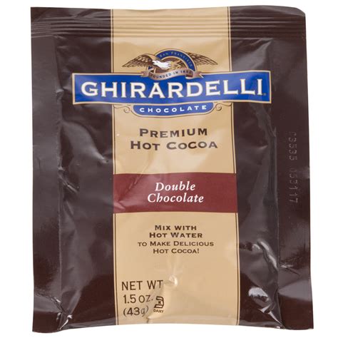 Ghirardelli Premium Double Chocolate Hot Cocoa Mix Packets - 15/Box