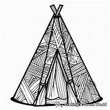 Tepee Coloring Pages  Free & Printable sketch template