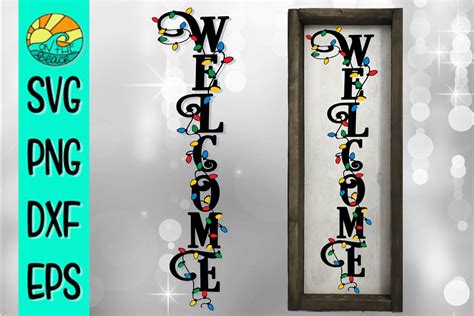 Welcome Christmas Svg Welcome Svg Christmas Lights | Etsy