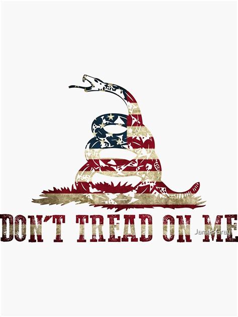 "Don't Tread On Me" Sticker by jgray1975 | Redbubble