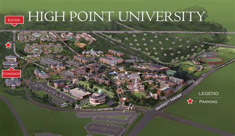 High Point University Campus Map - Piedmont Triad Partnership