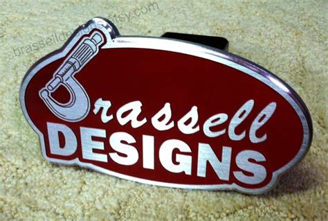 Custom made hitch cover machined with your by BrassellDesigns