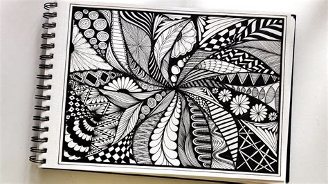 Zentangle art || Zentangle patterns - YouTube