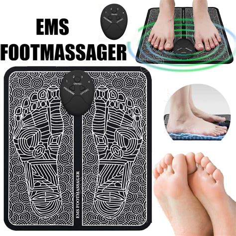 EMS Foot Massager Electric Foot Stimulator Massager, 6 Modes 9 ...