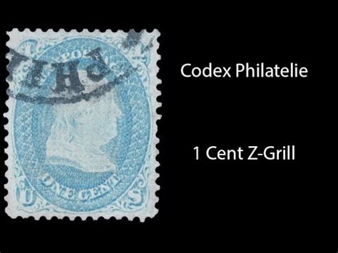 1 cent z grill blue stamp BF - YouTube