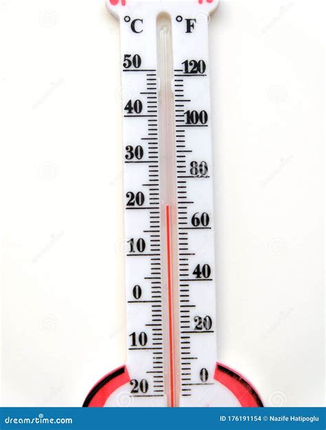 Mercury Room Thermometer, Household Heat Thermometer, Temperature Rising, Close-up Stock Photo ...