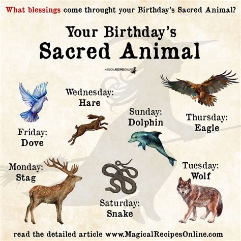 Sacred Animal of your Birthday - Magical Recipes Online