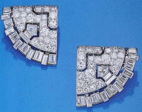 Cartier London Art Deco Diamond Clips | Reproduction of this… | Flickr