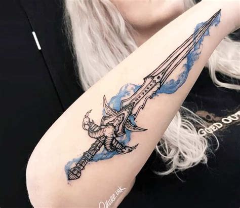 Lich King Sword tattoo by Merr Ink | Photo 25545