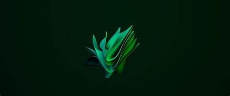 windows 11 abstract thing green 3D model | CGTrader