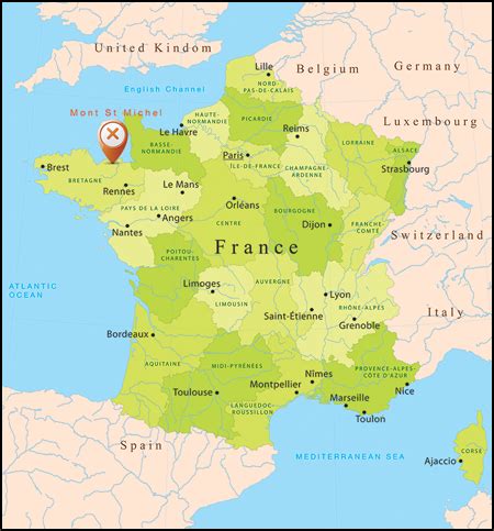 Image result for Le Mont-Saint-Michel, France map