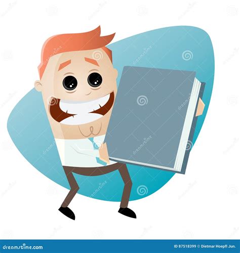 Business Man Holding a Big Book Stock Vector - Illustration of learning, drawing: 87518399