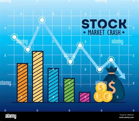 stock market crash with infographic and icons Stock Vector Image & Art ...