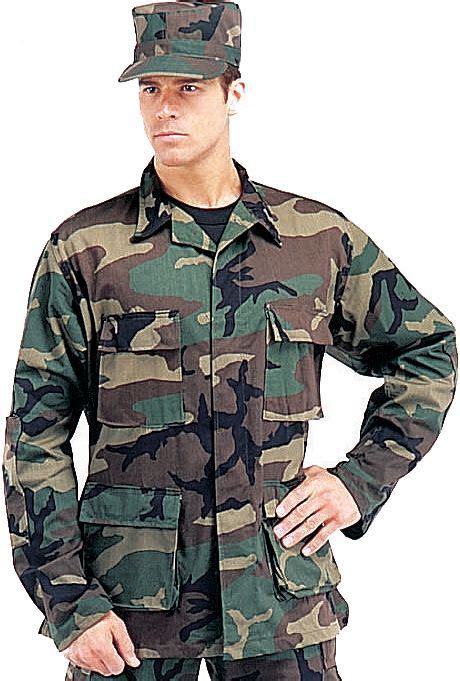 U.S. Army battle uniform, hot weather, woodland BDU camo pattern - Catawiki