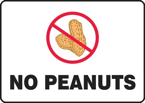 No Peanuts Safety Sign MSFA510