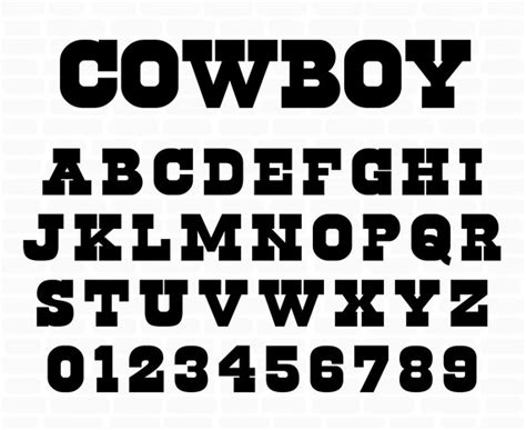 Cowboy font Cowboy monogram letters Files for Cricut Western | Etsy