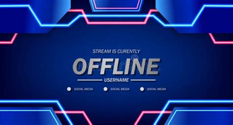 Abstract Offline Twitch Banner Neon Stock Illustrations – 33 Abstract ...