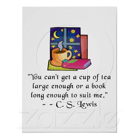 Tea & Books w Quote Posters | Zazzle.co.uk | Tea and books, Quote ...