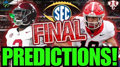 SEC Championship FINAL Predictions and Players of the Game! - YouTube