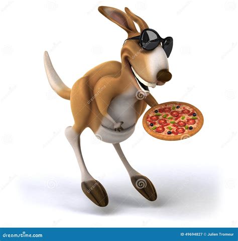 Fun kangaroo stock illustration. Illustration of black - 49694827