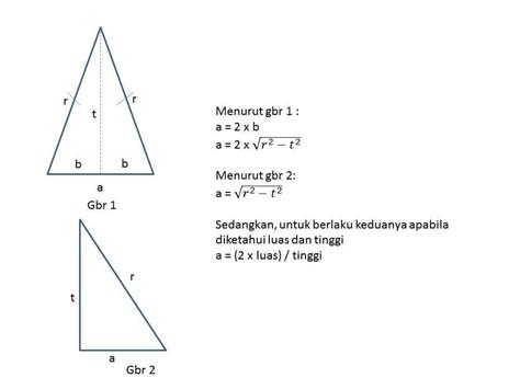 Mencari Tinggi Segitiga Dengan Rumus Pythagoras Rumus Pythagoras - Riset