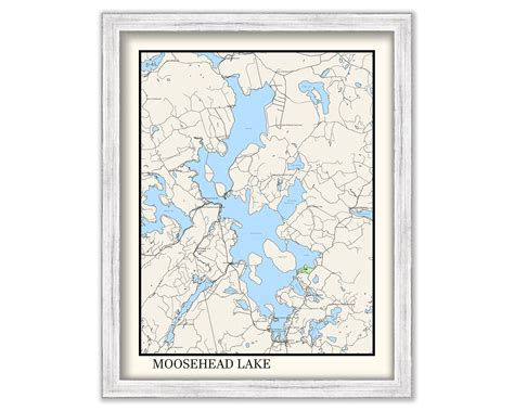 MOOSEHEAD LAKE, Maine - Map Poster