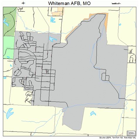 Whiteman AFB Missouri Street Map 2979432