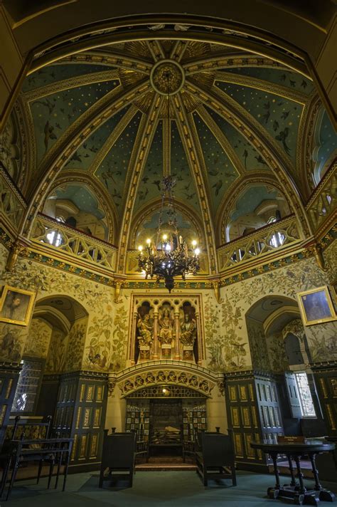 Amazing interiors: Castell Coch | Victorian castle, Dome ceiling, Colorful murals