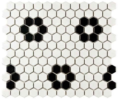 2 new porcelain hex tile floor options for your vintage pastel bathroom - Retro Renovation