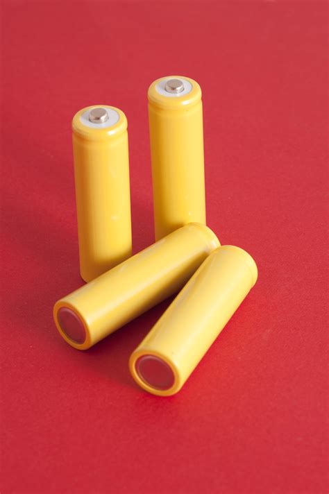 Free Stock image of Four yellow 6v batteries | ScienceStockPhotos.com