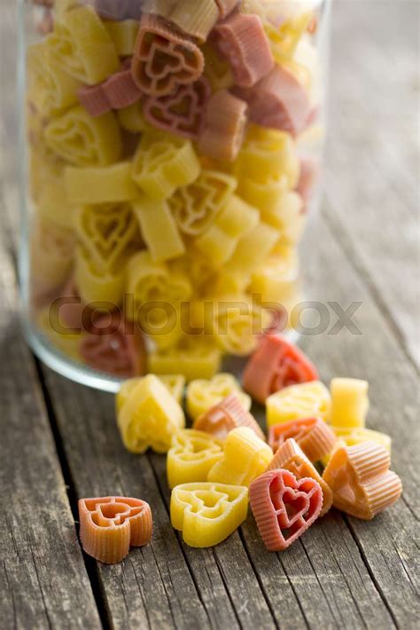 heart shaped pasta | Stock image | Colourbox