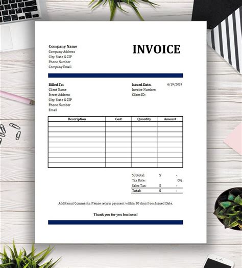 Model Invoice Template