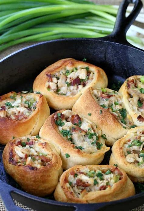 Bacon Ranch Skillet Chicken Rolls - Mantitlement