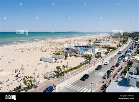 rimini italy italian beach beaches Emilia Romagna region Adriatic Sea Stock Photo, Royalty Free ...