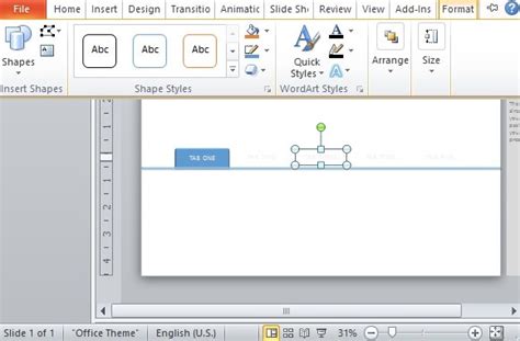 Display PowerPoint Slides in Tabs With Tab Slide Template