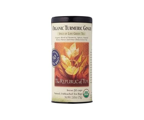 The Republic Of Tea – Organic Turmeric Ginger Green Tea – Citron