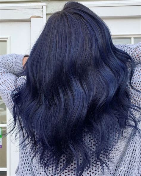 Nightfall | Indigo hair, Hair color blue, Dark blue hair