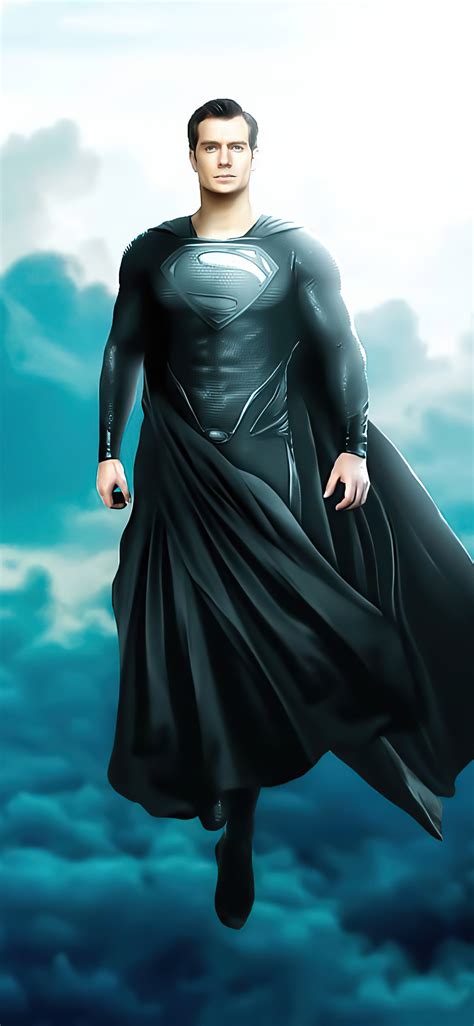 1125x2436 Black Superman Suit Henry Cavill Iphone XS,Iphone 10,Iphone X ...