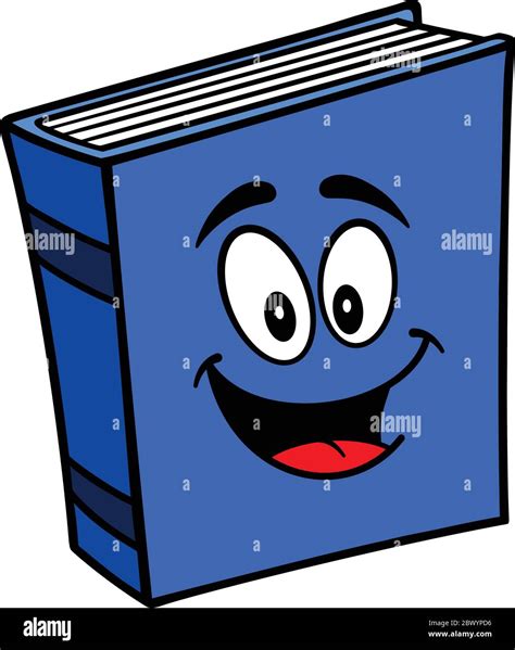 Blue Book Mascot- A Cartoon Illustration of a Blue Book Mascot Stock Vector Image & Art - Alamy