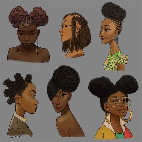 ArtStation - Black Hairstyles