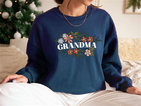 Grandma Sweatshirt Grandma Sweater Floral Grandma Shirt | Etsy