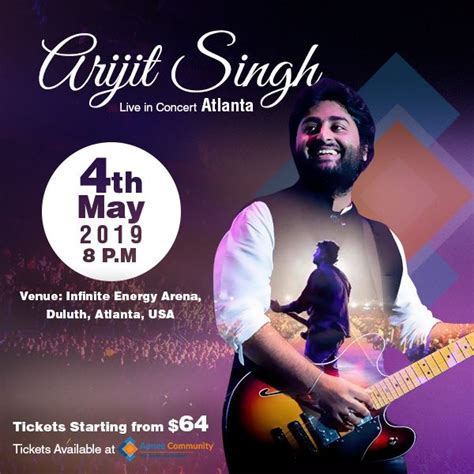 Arijit Singh Live in Concert – Atlanta | Concerts near me, Concert, Atlanta