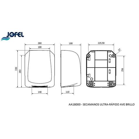 HIGH SPEED HAND DRYER AVE BRIGHT - Jofel Industrial S.A