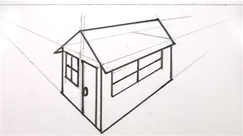 How to Draw a House 3D in Two Point Perspective | MAT - YouTube