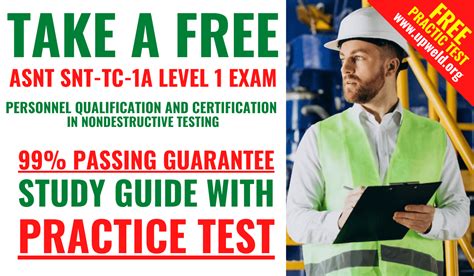 Take A Free ASNT SNT-TC-1A Level 1 Exam Practice Test