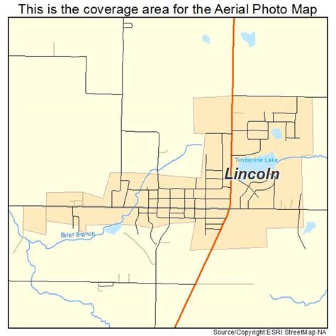 Aerial Photography Map of Lincoln, MO Missouri