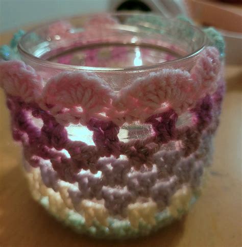 Quick and Easy Crochet Candle Jar Cover - My Little Crochet World