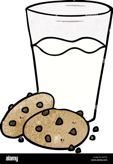 cartoon cookies and milk Stock Vector Image & Art - Alamy