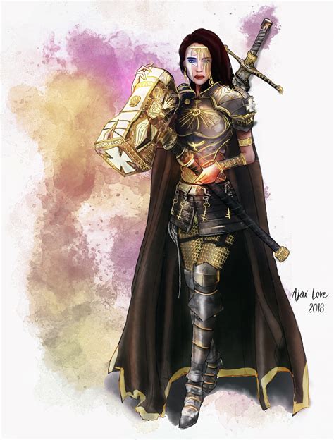 [OC] [ART] Aurea. Human female Cleric. : r/DnD